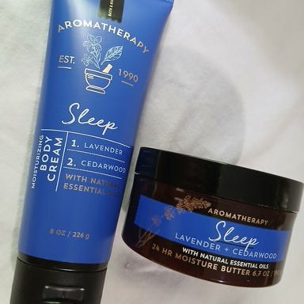 Bath & Body Works Aromatherapy 2 pc set SLEEP:Body Cream/24 HR Body Butter NEW